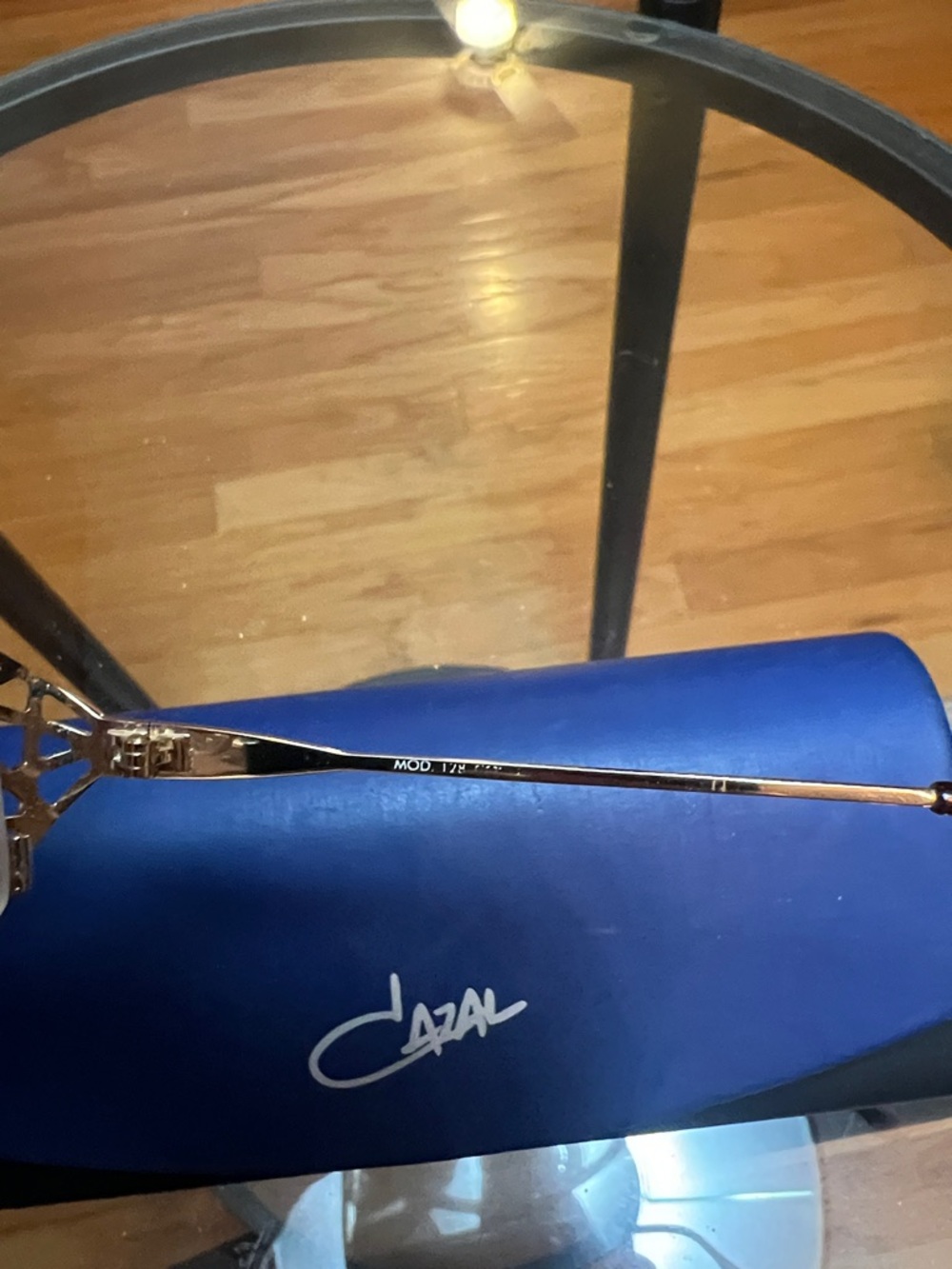 Cazal Gold Frame Eyeglasses with Black Temple Tips - Picture 4 of 8